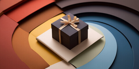 Geschenkverpackungen und schleifen in einem schönen Design mit ansprechenden Hintergrund. Werbung, Geschenke, Präsente