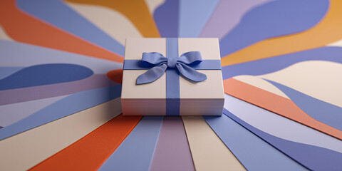 Geschenkverpackungen und schleifen in einem schönen Design mit ansprechenden Hintergrund. Werbung, Geschenke, Präsente