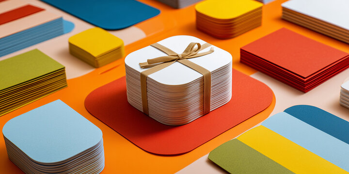 Geschenkverpackungen und schleifen in einem sch&ouml;nen Design mit ansprechenden Hintergrund. Werbung, Geschenke, Pr&auml;sente