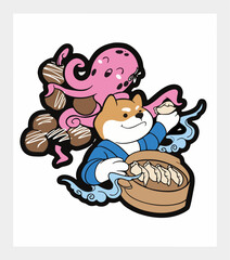 dimsum and takoyaki mural © Andrey