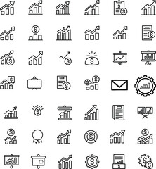 Fototapeta premium Collection of business and finance related icons and symbols