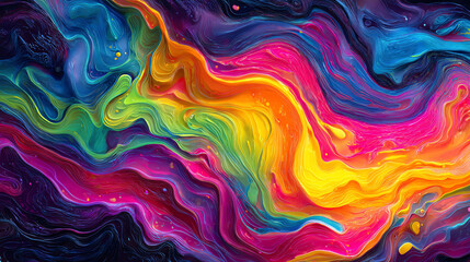 Fototapeta premium Vibrant Abstract Color Waves