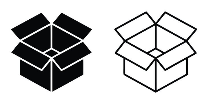 Box icon vector. Carton box icon. Delivery icon, parcel, package