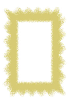 Gold Grain Texture Rectangle Frame Background &ndash; Dust Particle Border for Web Design, Poster Layout, UI Message Box Vector