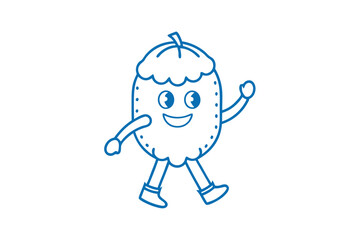 Fototapeta premium Modern Ataulfo Mango Cartoon Icon for Digital Marketing and Healthy Lifestyle Apps