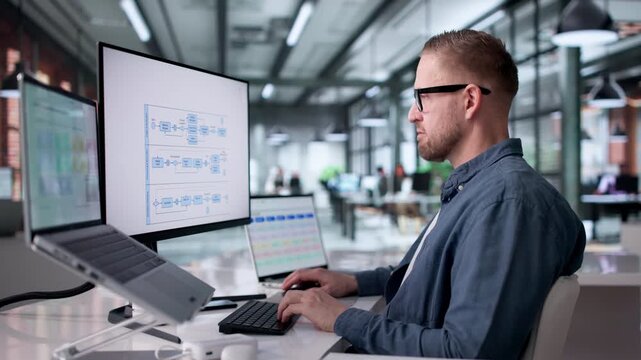 Businessman Reviews Online Organization Chart