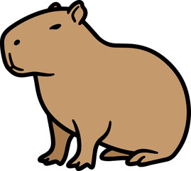 Illustration of a Capybara © DiaryArts
