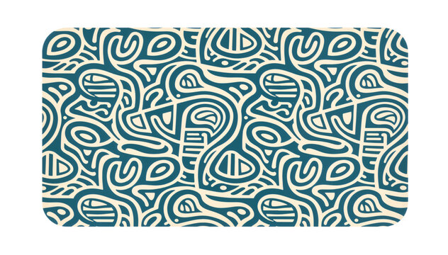 Indigenous tribal pattern vector illustration. Abstract oceanic style seamless background. Ethnic decorative texture design