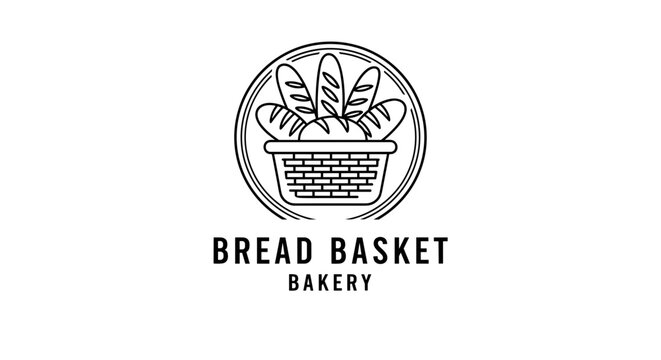 Bread basket bakery logo design.