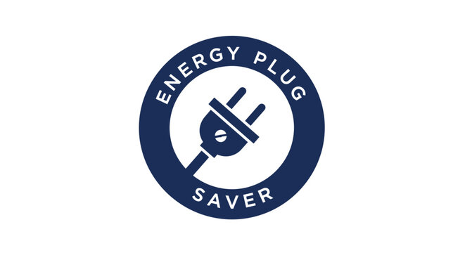 Energy saving power plug icon.