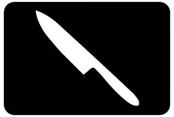 Obraz premium Chef Kitchen Knife Icon Silhouette