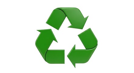 Obraz premium Green recycling symbol representing sustainability and environmental conservation for eco-friendly initiatives