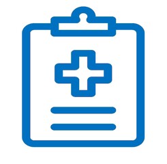 Obraz premium Medical report icon, vector illustration. Flat design style, outline.