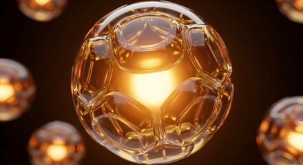 Glowing Orb Sphere Abstract Background