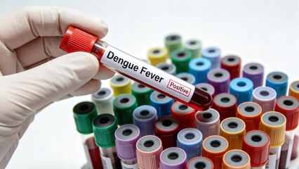Fototapeta premium Dengue Fever Positive Blood Test Tube