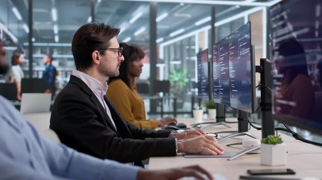Software Engineers Developing Security Computer Software