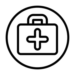 Obraz premium First Aid Symbol Vector Line Icon Design