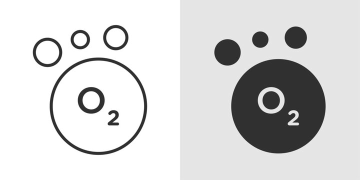 Oxygen Level Icon representing blood oxygen monitoring, respiratory health, pulse oximetry measurement, and medical tracking of oxygen saturation in the body.