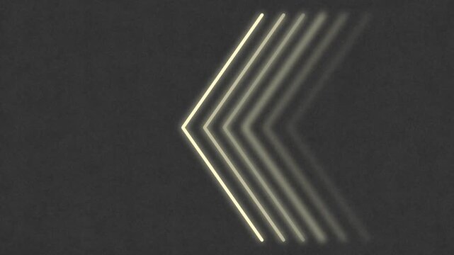 Multiple Neon Arrow Lines Moving Direction Concept Background.