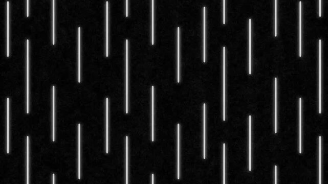 White Vertical Light Lines Falling on Dark Minimal Abstract Background.