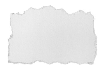 White ripped paper isolated on transparent background. Ideal for use in design templates