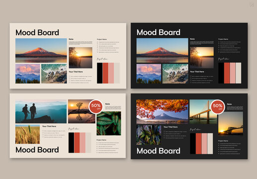 Modern Mood Board Template Layout