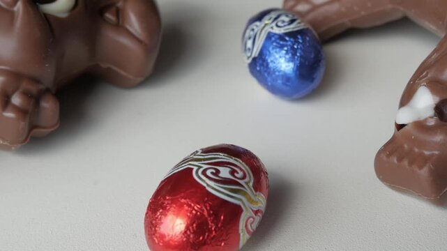 Chocolate Easter eggs and sweets bring joy and festivity to holidays