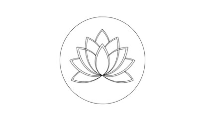 Fototapeta premium Minimal Lotus Flower Mandala Vector for Meditation and Wellness Design