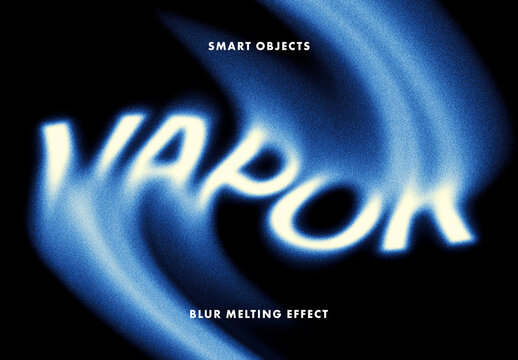 Blur Melting Text Effect Mockup