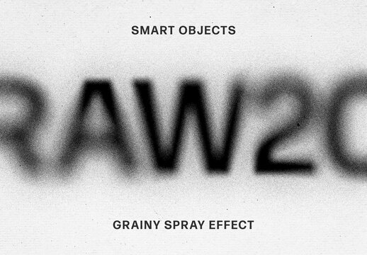 Grainy Spray Text Effect Mockup