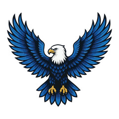 Fototapeta premium Stylized Bald Eagle Logo Symbol of Strength and Freedom
