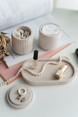 Women Jewelry and cosmetics On Beautiful Storage Set