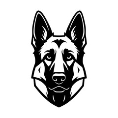 Fototapeta premium German Shepherd Dog Head Vector Illustration Logo