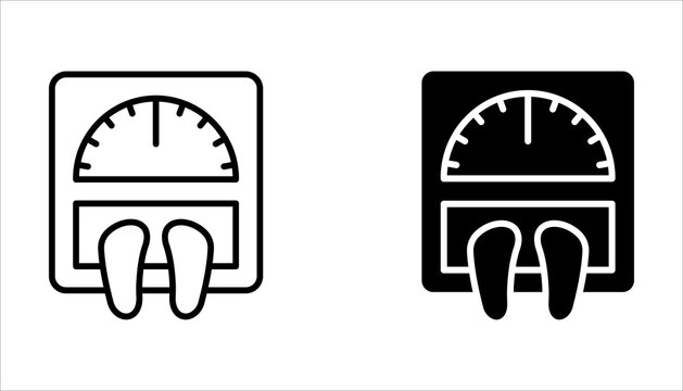 Weight loss line icon set, fitness and sport, symbol slim body with, on a white background.