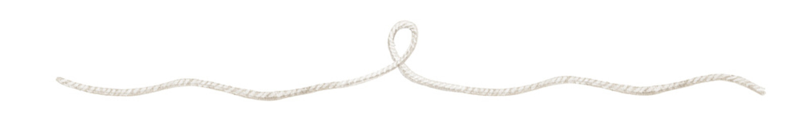 Watercolor marine rope border or decorative line-300dpi- © URU
