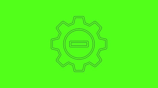 Remove Settings and System Deletion Process Animated Vector Icon