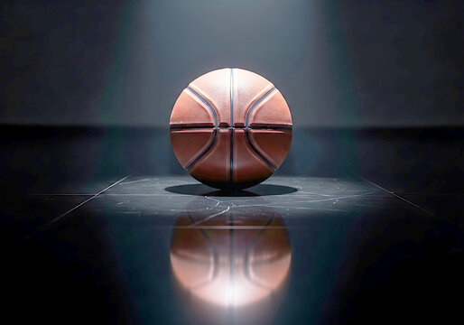 The iconic basketball, ready for the intense basketball final four competition.