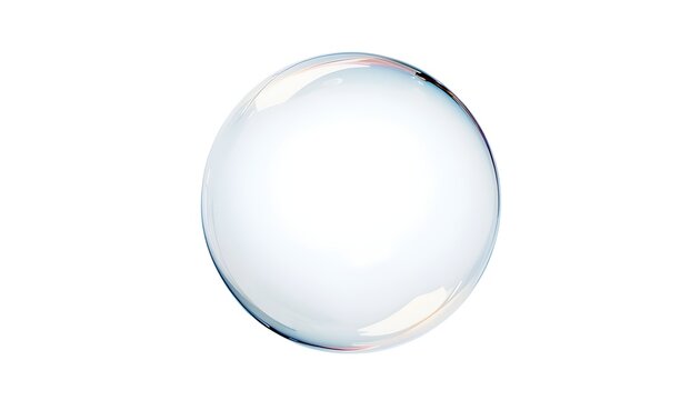 A large transparent soap bubble floating in the air