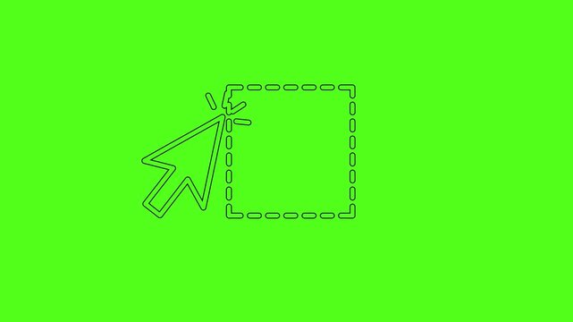 Digital Selection Tool and Mouse Cursor Animated Motion Icon