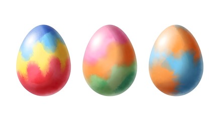 Obraz premium Vibrant easter eggs on easter sunday morning