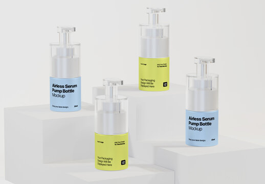 Airless Skincare Pump Bottle Mockup