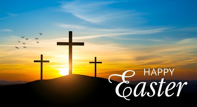 Happy easter greeting card