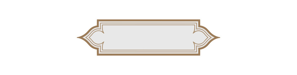 Decorative ornamental frame with blank space on black