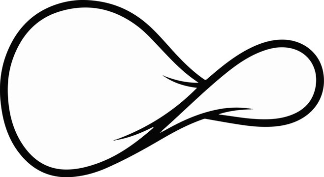 Abstract black symbol resembling an infinity loop or Mobius strip with intersecting curves
