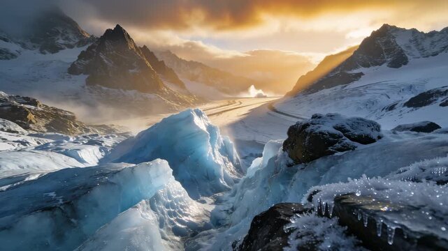 Vivid Timelapse of Sunlight Dancing Over Emerging Glacial Landscapes