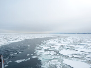 オホーツク海の海を流氷（紋別） © tawa--mana