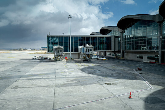 Amman International Airport, Jordan. Airport building in the Middle East.