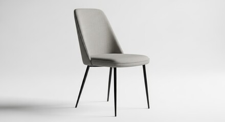 Fototapeta premium Modern chair with black legs isolated.