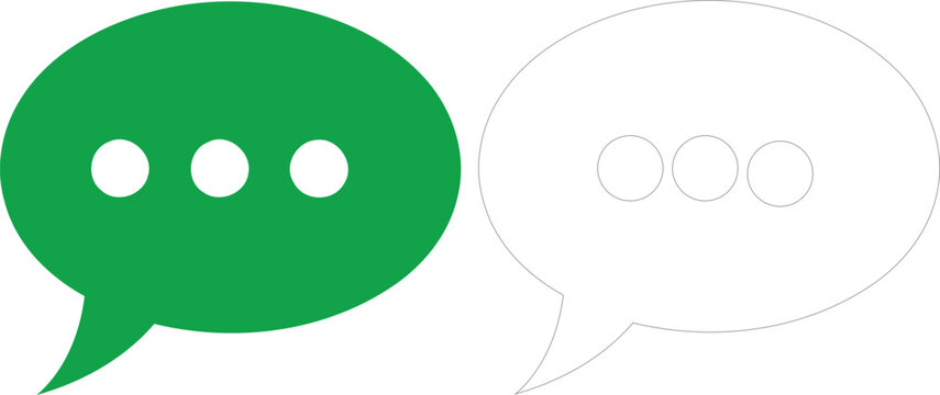 Whatsapp chat bubbles illustration with green and white speech bubbles