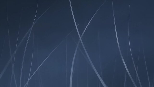 Soft drifting seed-fluff filament overlay with slow upward-sideways motion and gentle fade